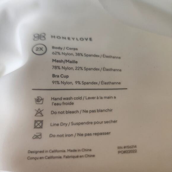 Honeylove LiftWear Tank Womens 2X Wide Strap Top Control Smooths  Shape wear - Picture 5 of 11